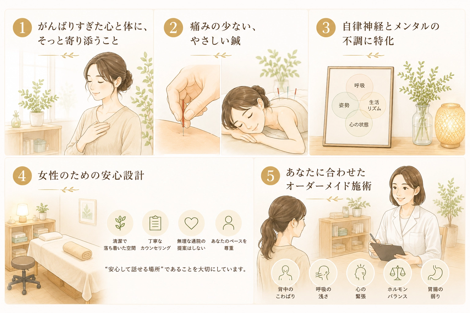 ふう鍼灸院の5つのこだわり
