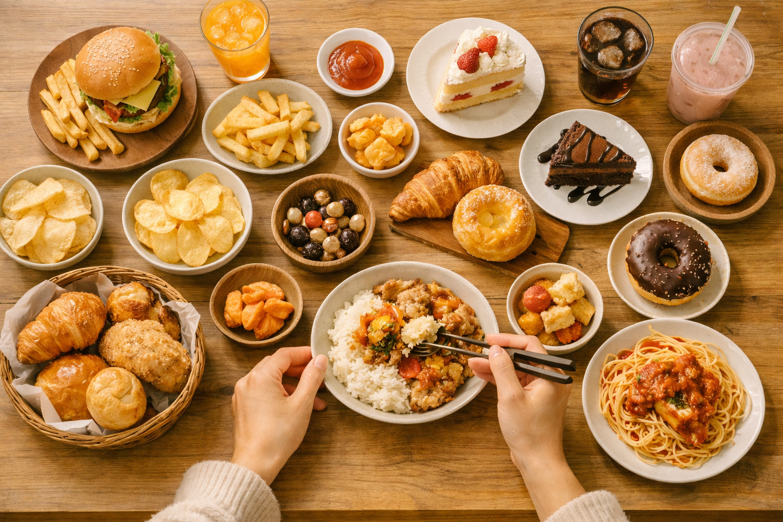 食べることに不安を感じる摂食障害のイメージ