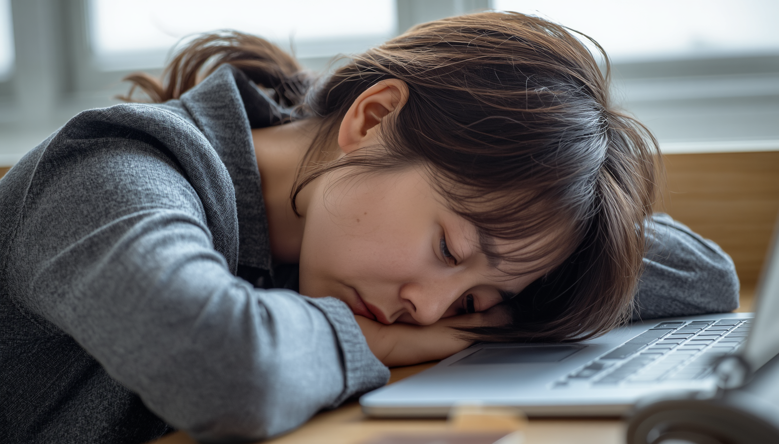 気分が沈み、体が重く感じる女性