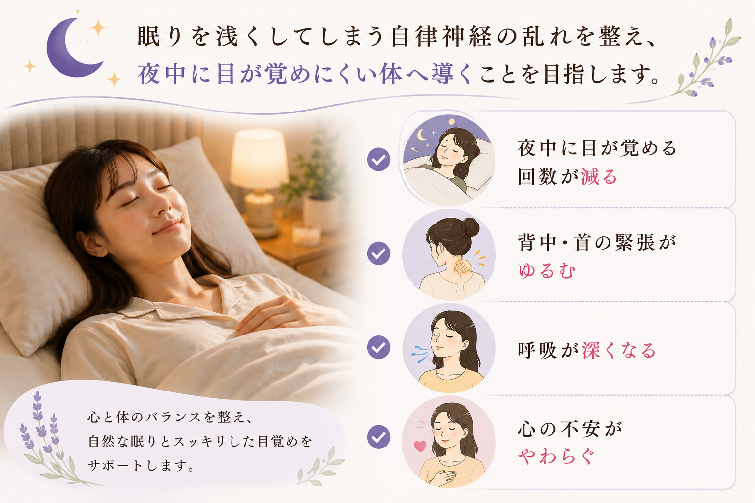 中途覚醒へのアプローチで期待できる変化